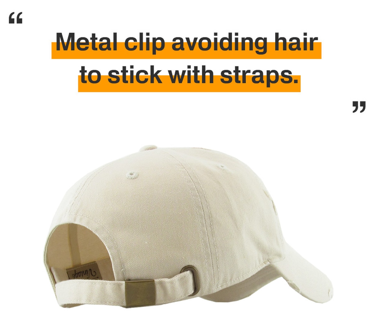 Stone Distressed Vintage Baseball Cap Back Side View